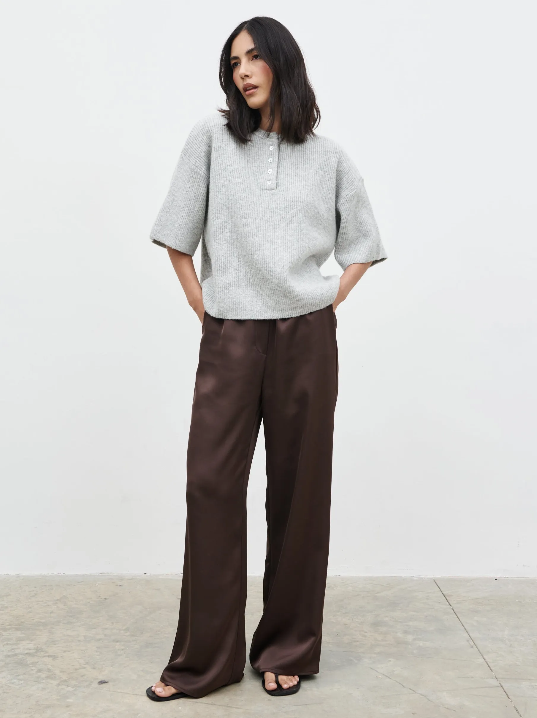 Amari Fluffy Knit Top - Grey Marl sold by Pretty Lavish product image thumbnail 3