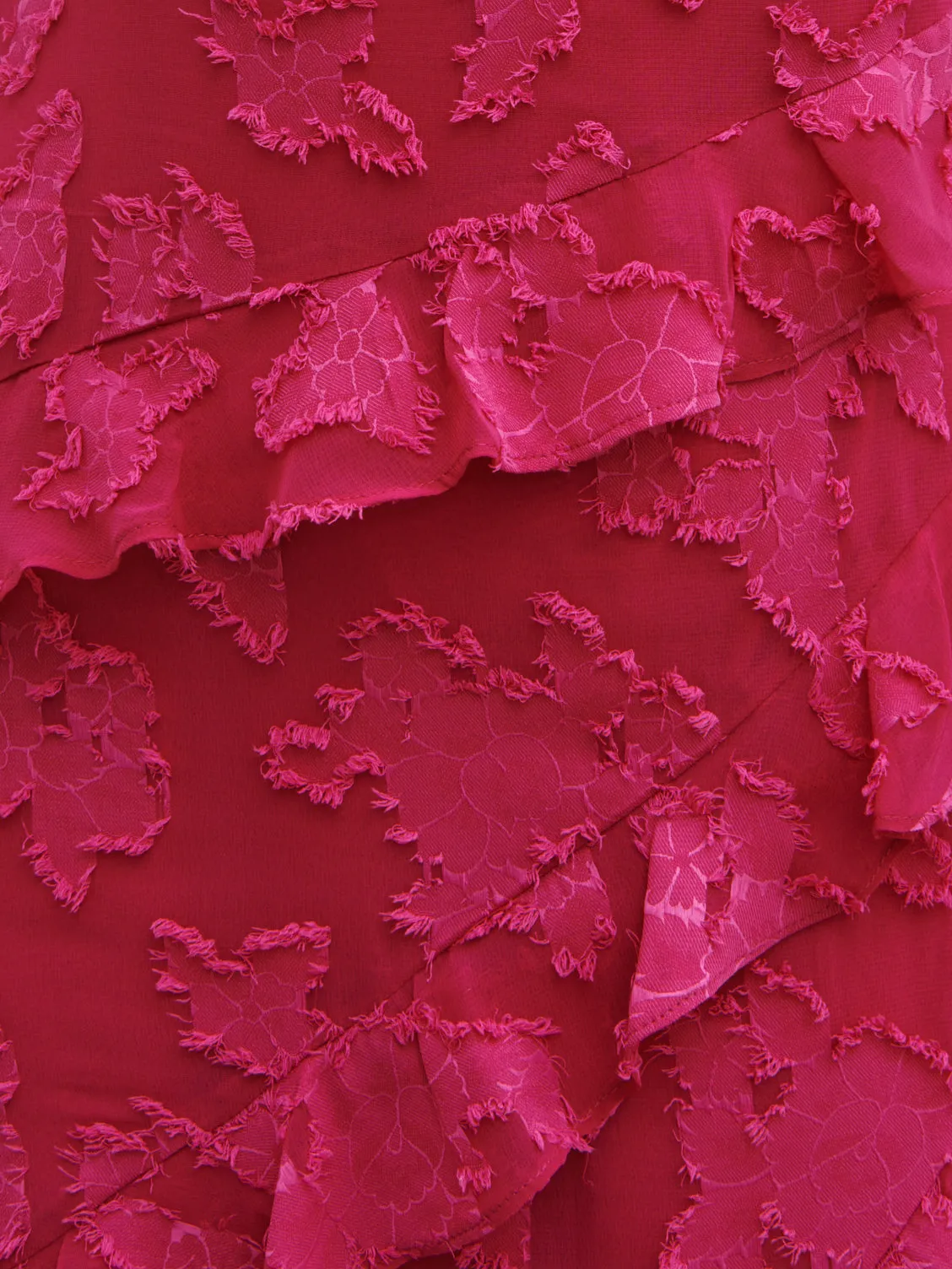 Aryana Jacquard Ruffle Midaxi Dress - Berry sold by Pretty Lavish product image thumbnail 5