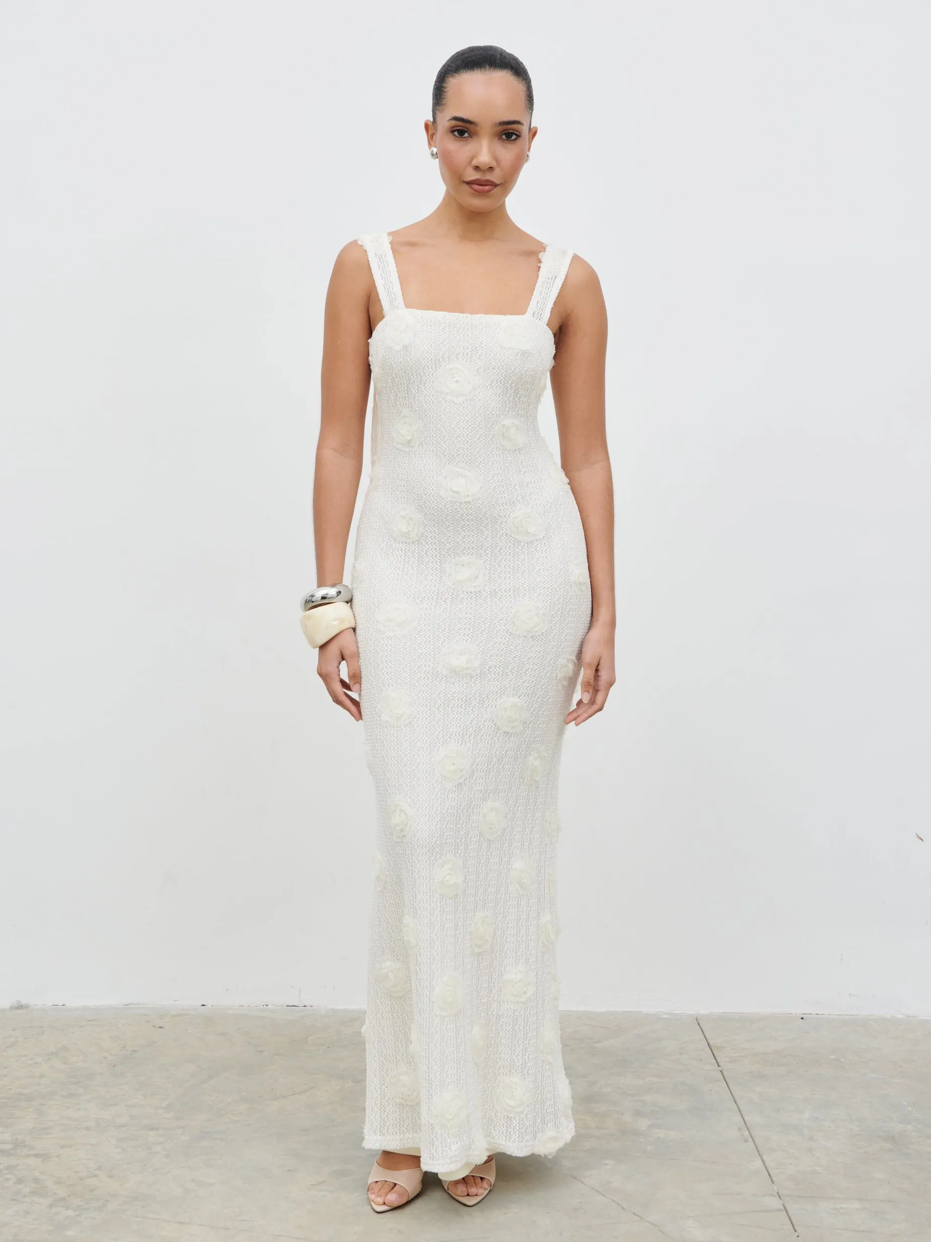 Nancie Floral Maxi Dress - Cream sold by Pretty Lavish product image thumbnail 4