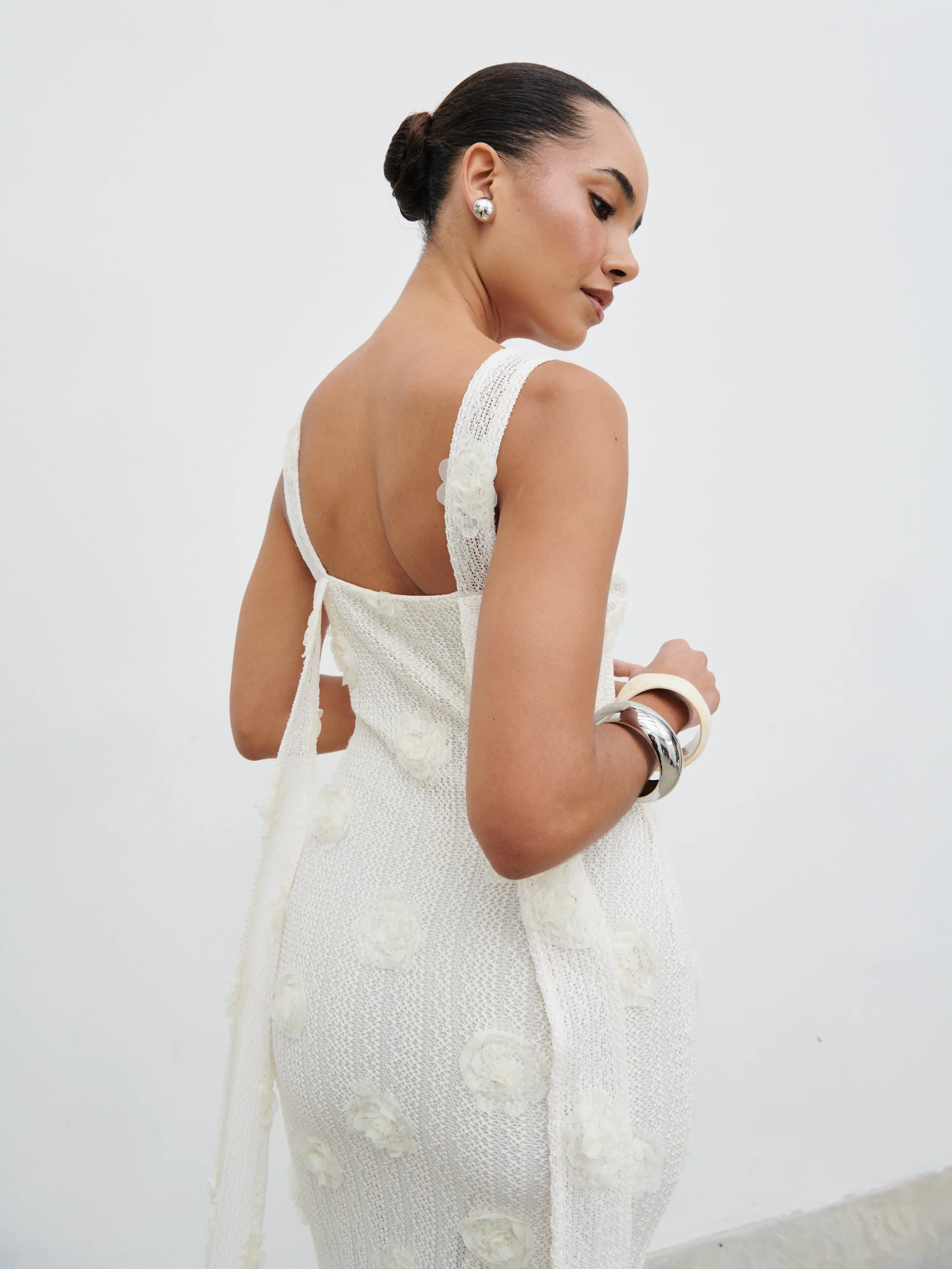 Nancie Floral Maxi Dress - Cream sold by Pretty Lavish product image thumbnail 3