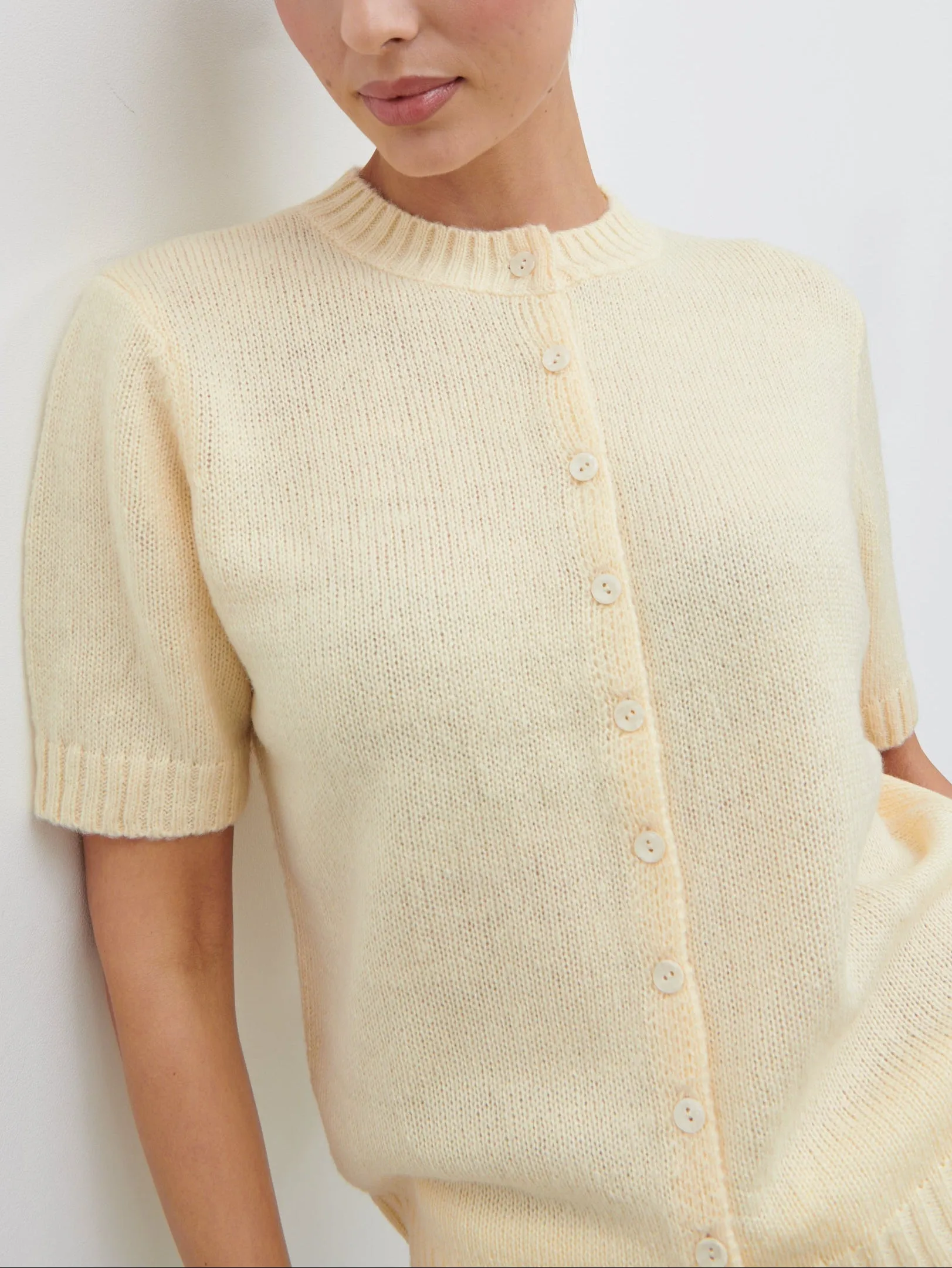 Shilou Button Up Knit Top - Butter Lemon sold by Pretty Lavish product image thumbnail 5