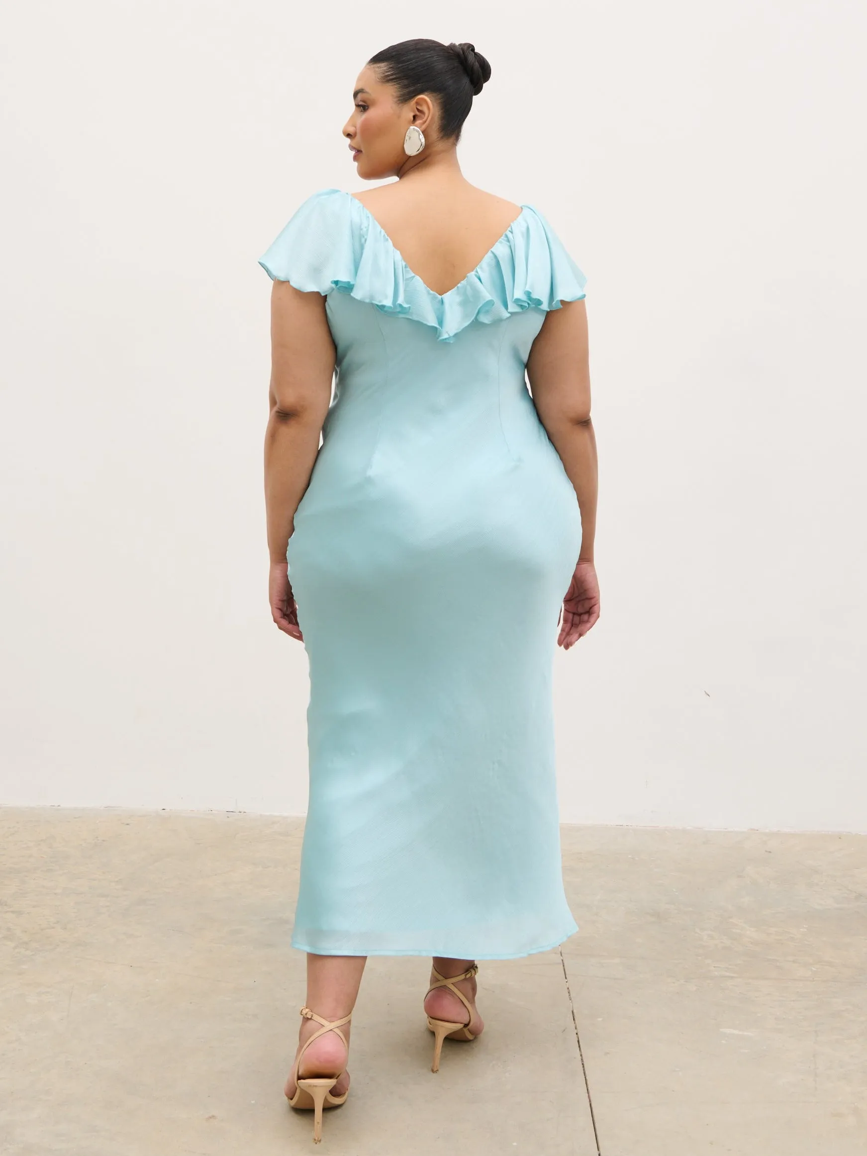Adina Midaxi Dress Curve - Seaspray Blue sold by Pretty Lavish product image thumbnail 3