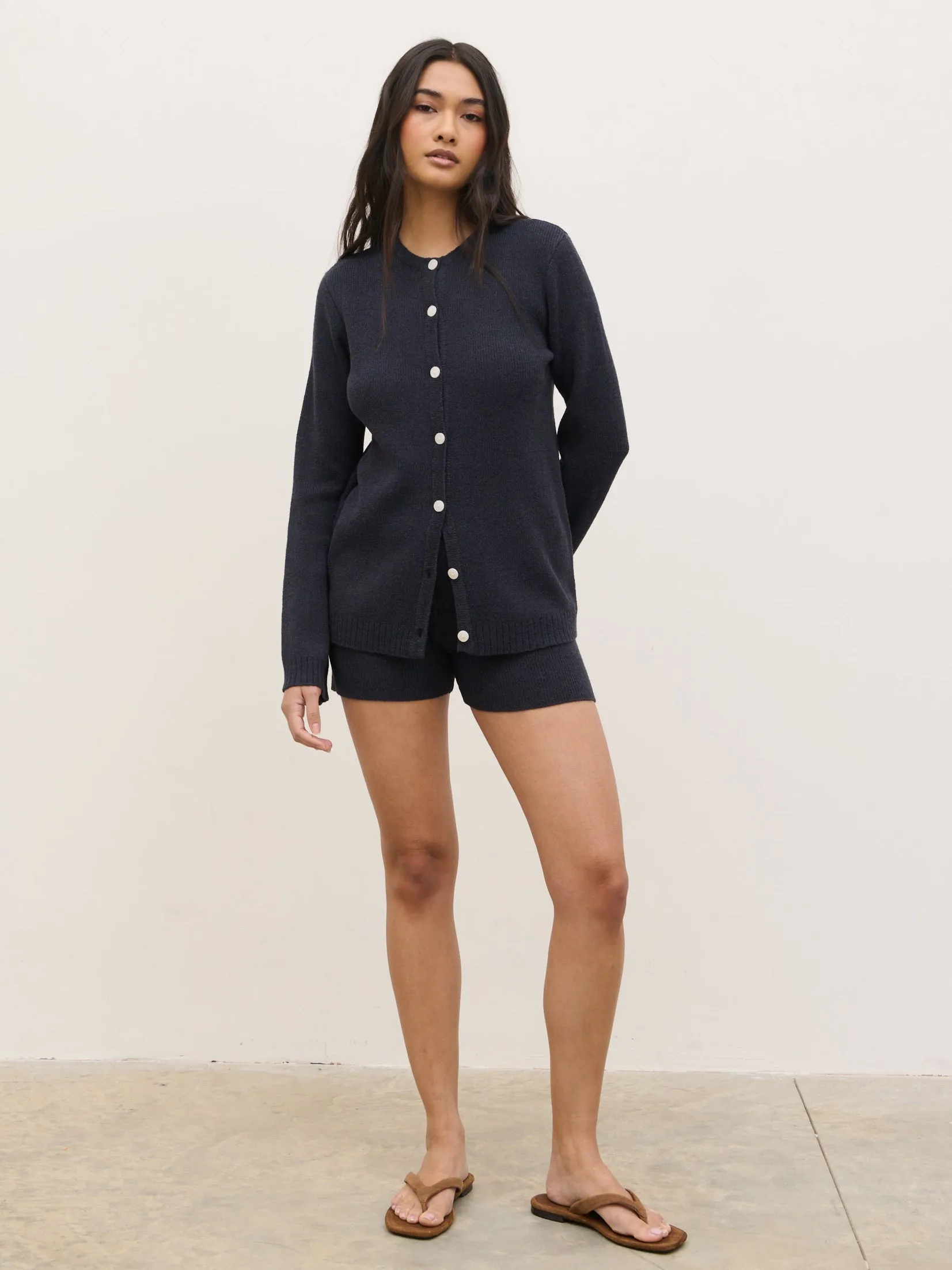 Gracie Fine Tape Knit Cardigan - Navy sold by Pretty Lavish product image thumbnail 2
