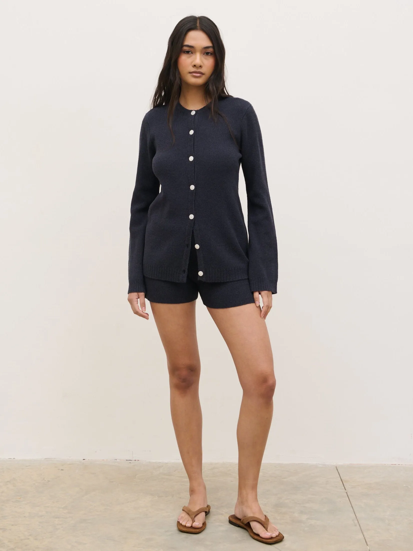 Gracie Fine Tape Knit Cardigan - Navy sold by Pretty Lavish product image thumbnail 4
