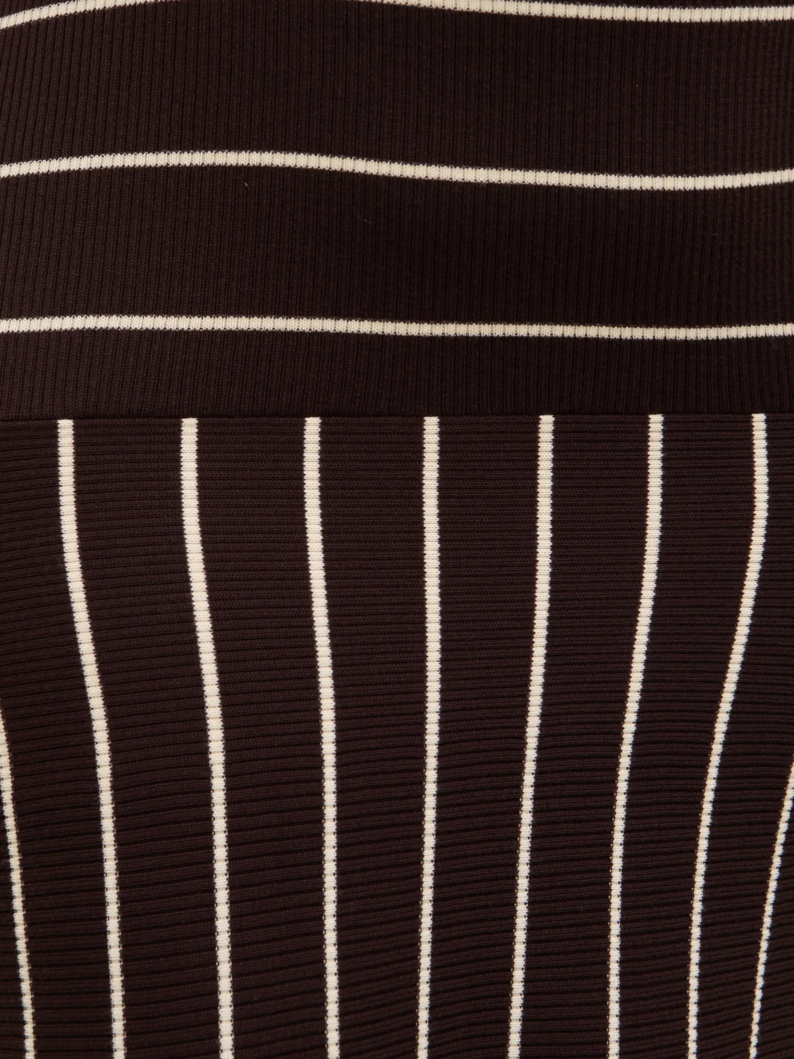 Pixie Bandeau Stripe Knit Long Midaxi Dress Curve - Brown sold by Pretty Lavish product image thumbnail 4