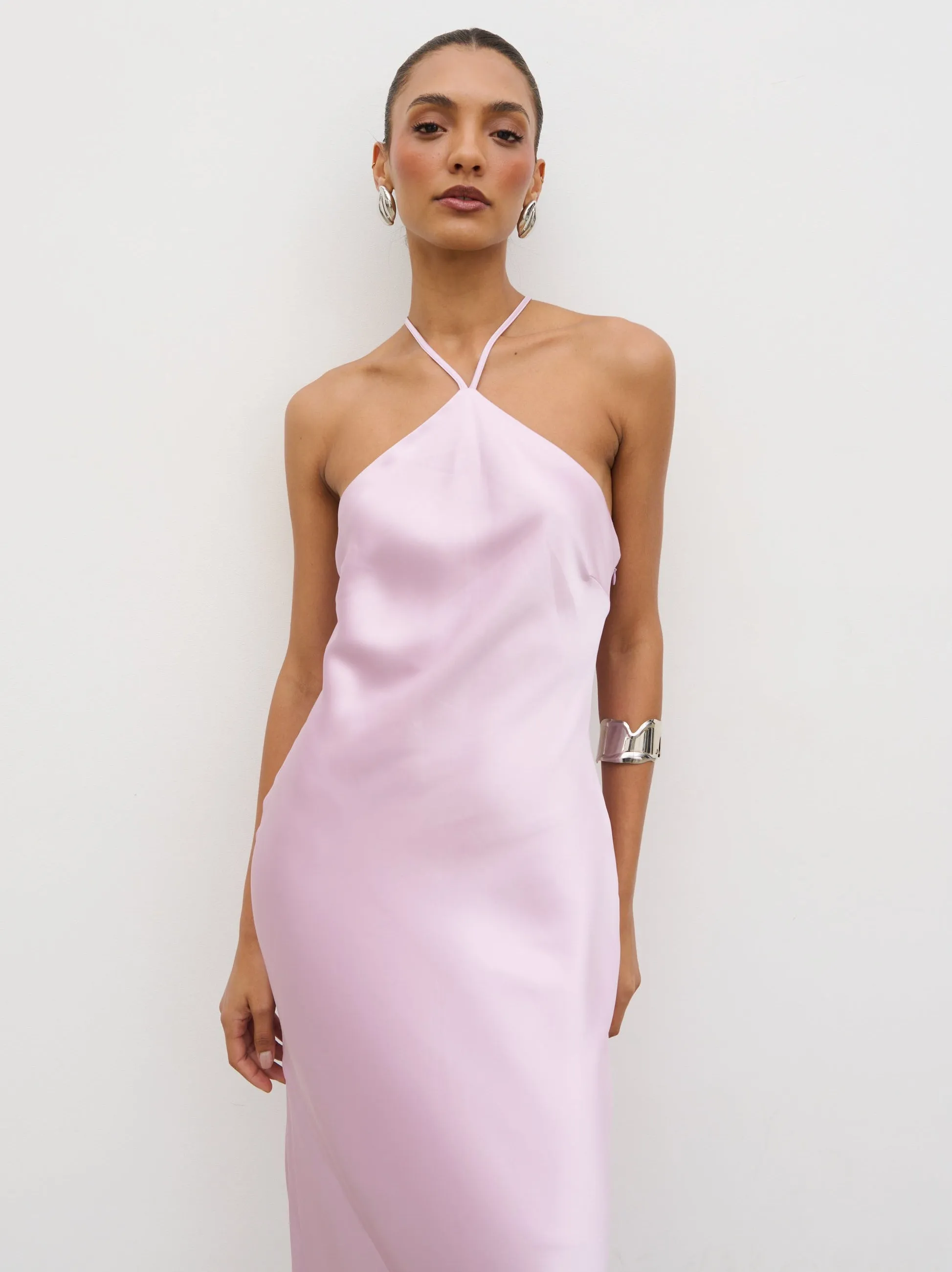 Yvette Halter Neck Maxi Dress - Lilac sold by Pretty Lavish product image thumbnail 4