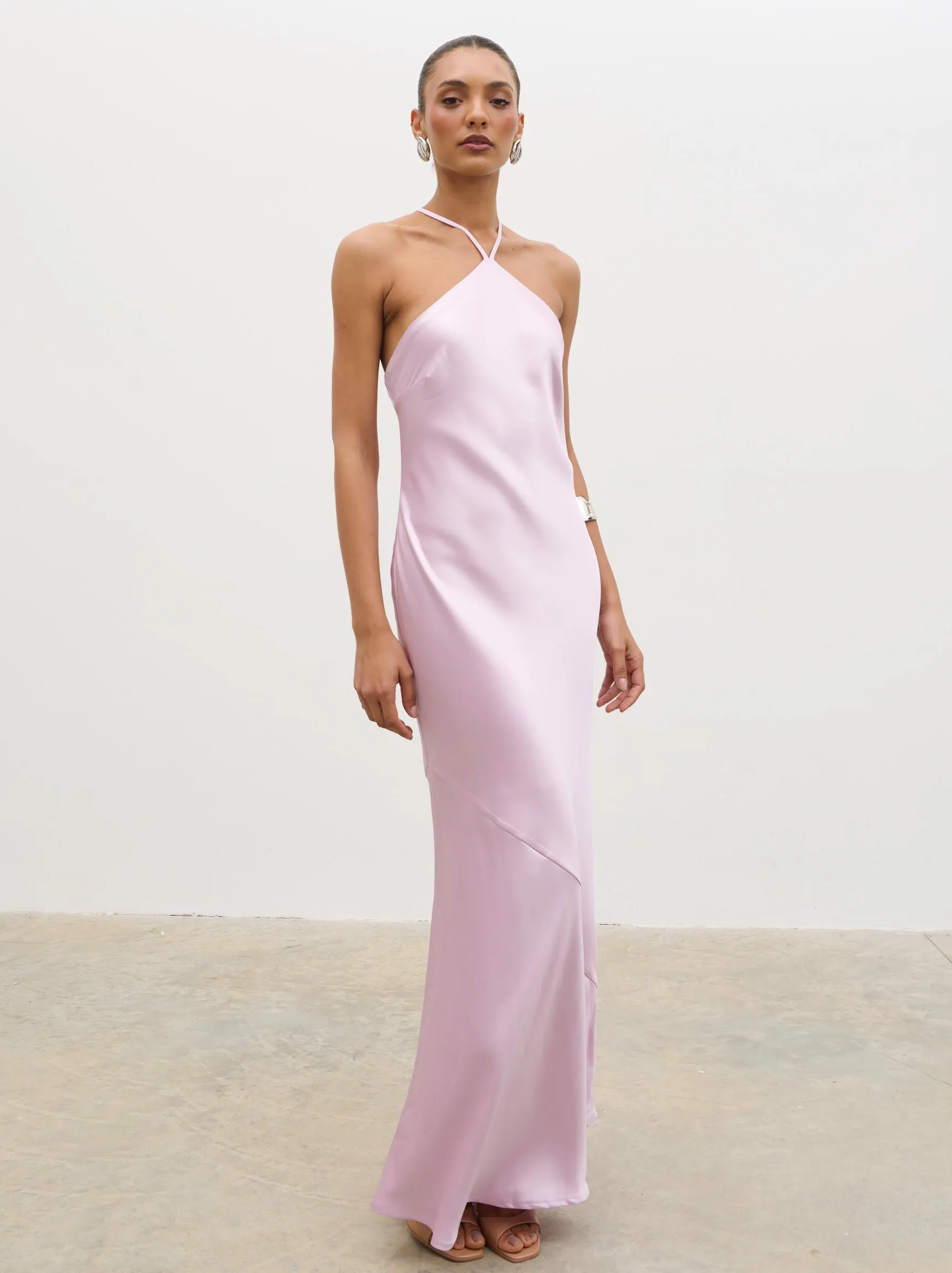 Yvette Halter Neck Maxi Dress - Lilac sold by Pretty Lavish product image thumbnail 5