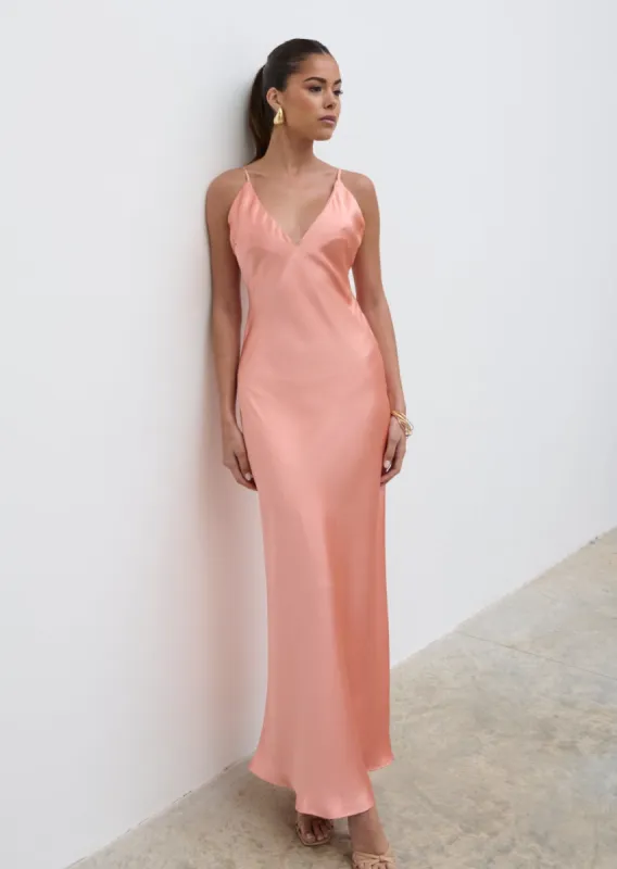 Jode Maxi Dress - Apricot Ice sold by Pretty Lavish