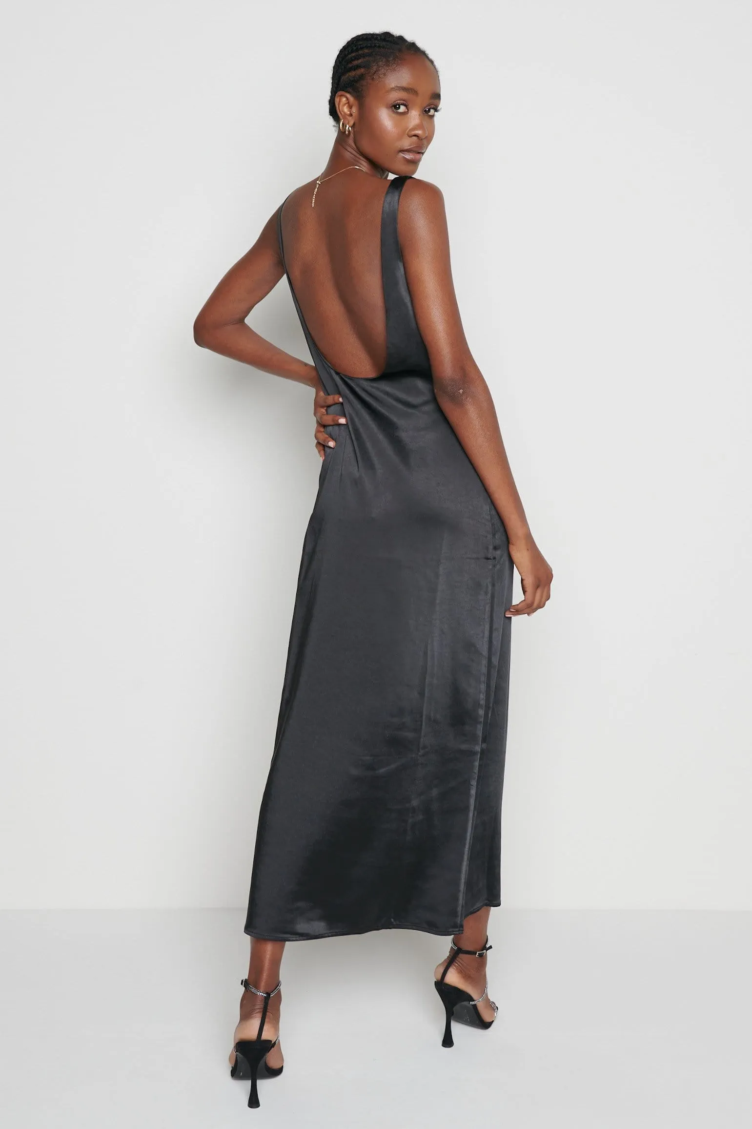 Piper Low Back Midaxi Dress - Black sold by Pretty Lavish product image thumbnail 5