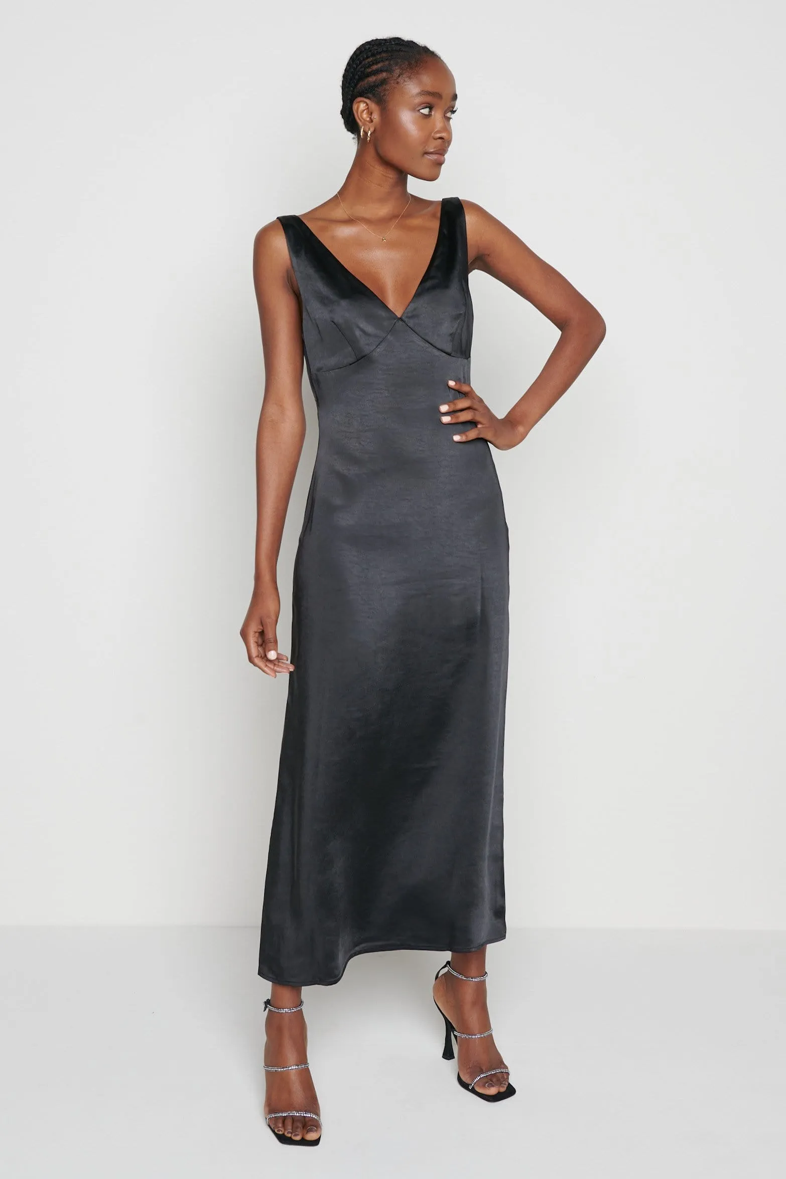 Piper Low Back Midaxi Dress - Black sold by Pretty Lavish product image thumbnail 4