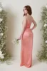 Amelia Maxi Bridesmaid Dress - Matte Apricot Pink sold by Pretty Lavish