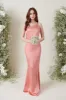 Amelia Maxi Bridesmaid Dress - Matte Apricot Pink sold by Pretty Lavish
