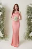 Amelia Maxi Bridesmaid Dress - Matte Apricot Pink sold by Pretty Lavish