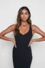 Lara Ribbed Midaxi Dress - Black sold by Pretty Lavish