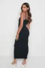 Lara Ribbed Midaxi Dress - Black sold by Pretty Lavish
