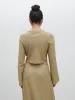 Abigail Button Front Linen Blouse - Olive sold by Pretty Lavish
