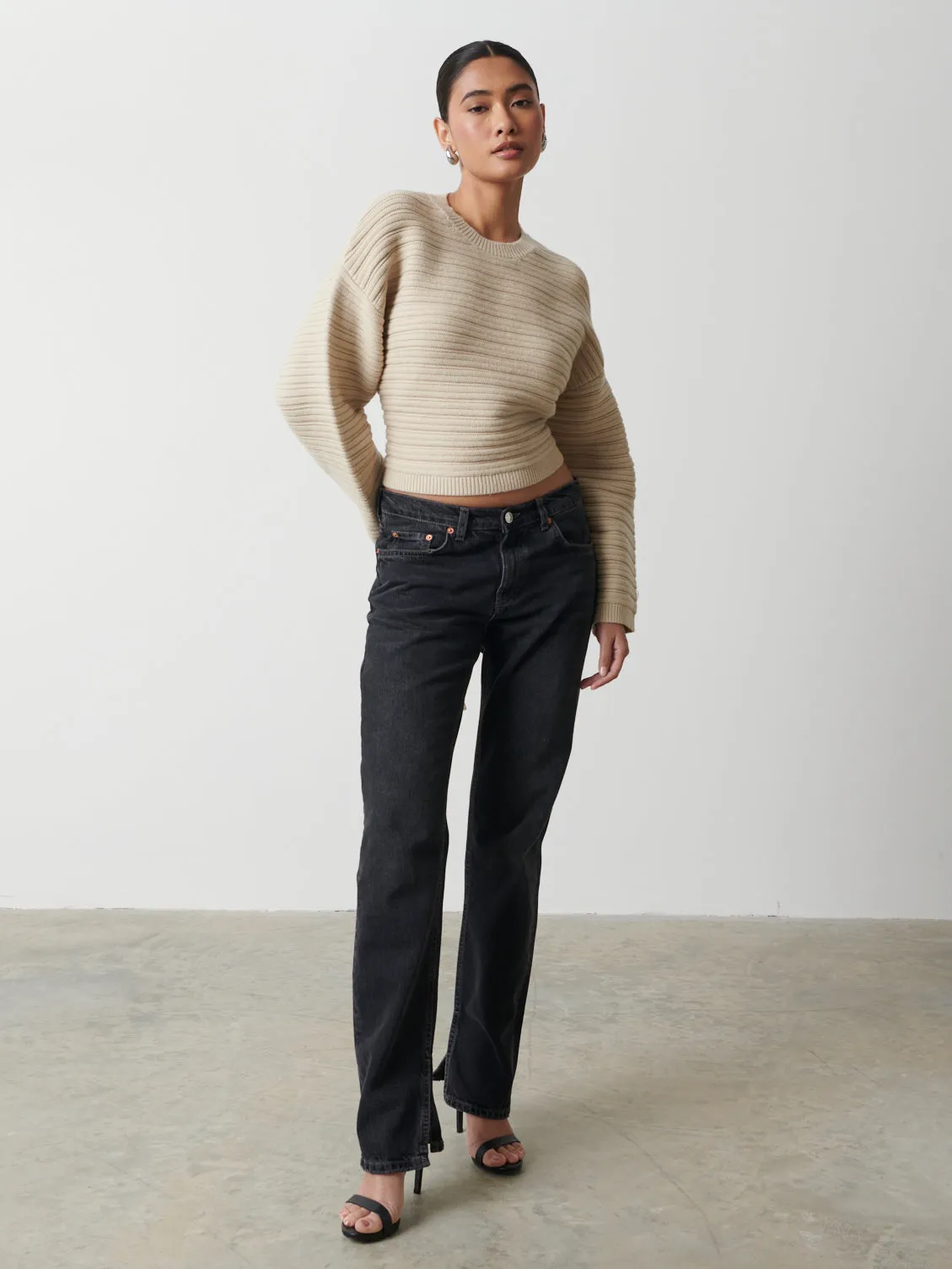 Simone Tie Back Jumper - Stone sold by Pretty Lavish product image thumbnail 3