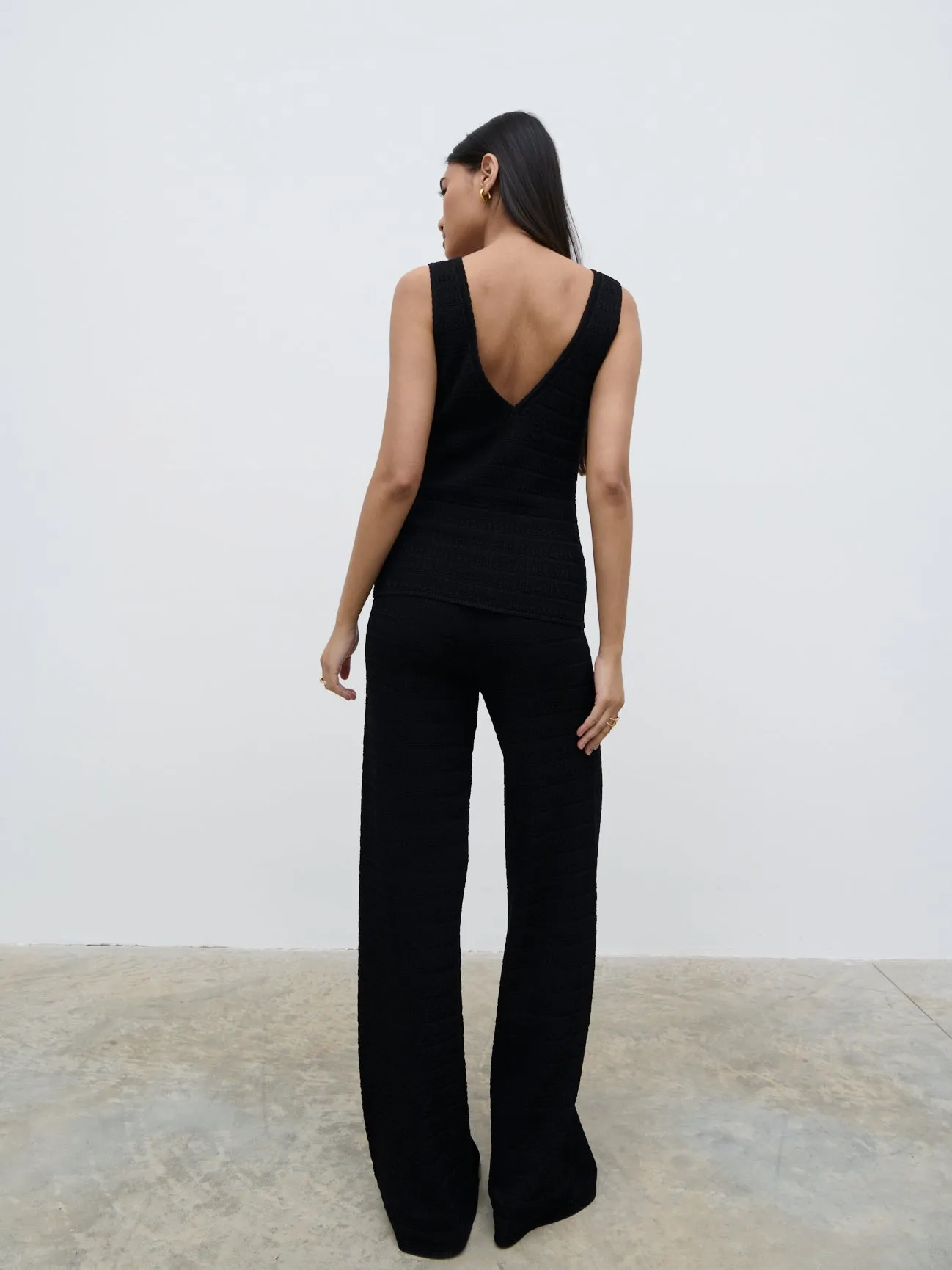 Bridget Crochet Knit Trousers - Black sold by Pretty Lavish product image thumbnail 5