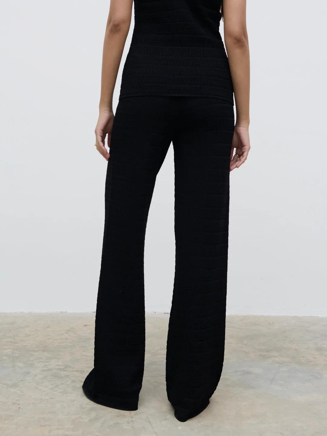 Bridget Crochet Knit Trousers - Black sold by Pretty Lavish product image thumbnail 3