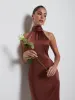 Odelle Maxi Bridesmaid Dress - Mahogany sold by Pretty Lavish