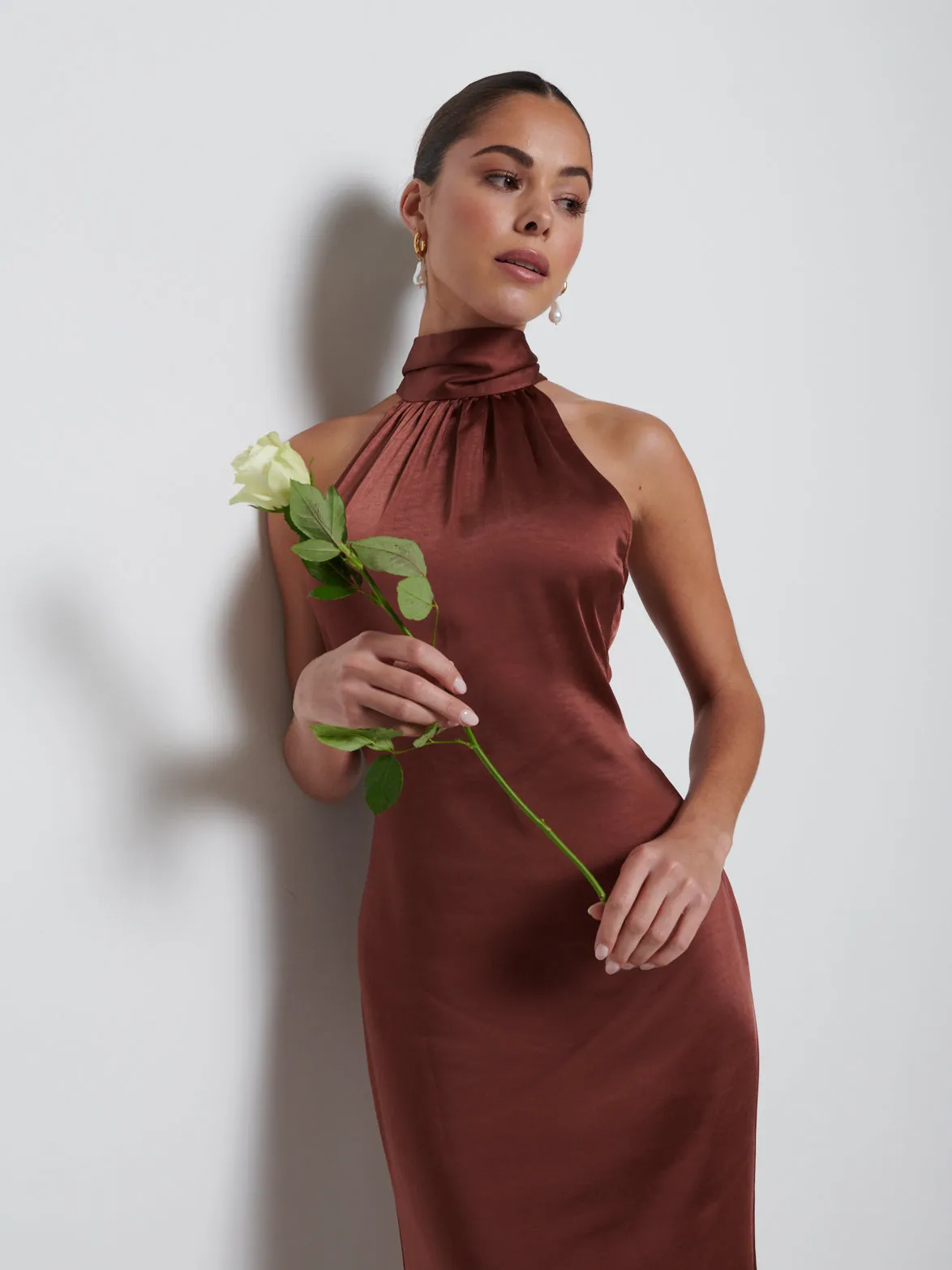 Odelle Maxi Bridesmaid Dress - Mahogany sold by Pretty Lavish product image thumbnail 2