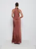Odelle Maxi Bridesmaid Dress - Mahogany sold by Pretty Lavish
