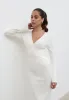 Jacklin Wrap Midaxi Dress - Cream sold by Pretty Lavish