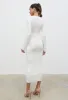 Jacklin Wrap Midaxi Dress - Cream sold by Pretty Lavish