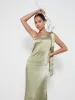 Amelia Tie Maxi Bridesmaids Dress - Matte Olive sold by Pretty Lavish