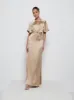 Zara Twist Knot Bridesmaid Dress - Bronze sold by Pretty Lavish