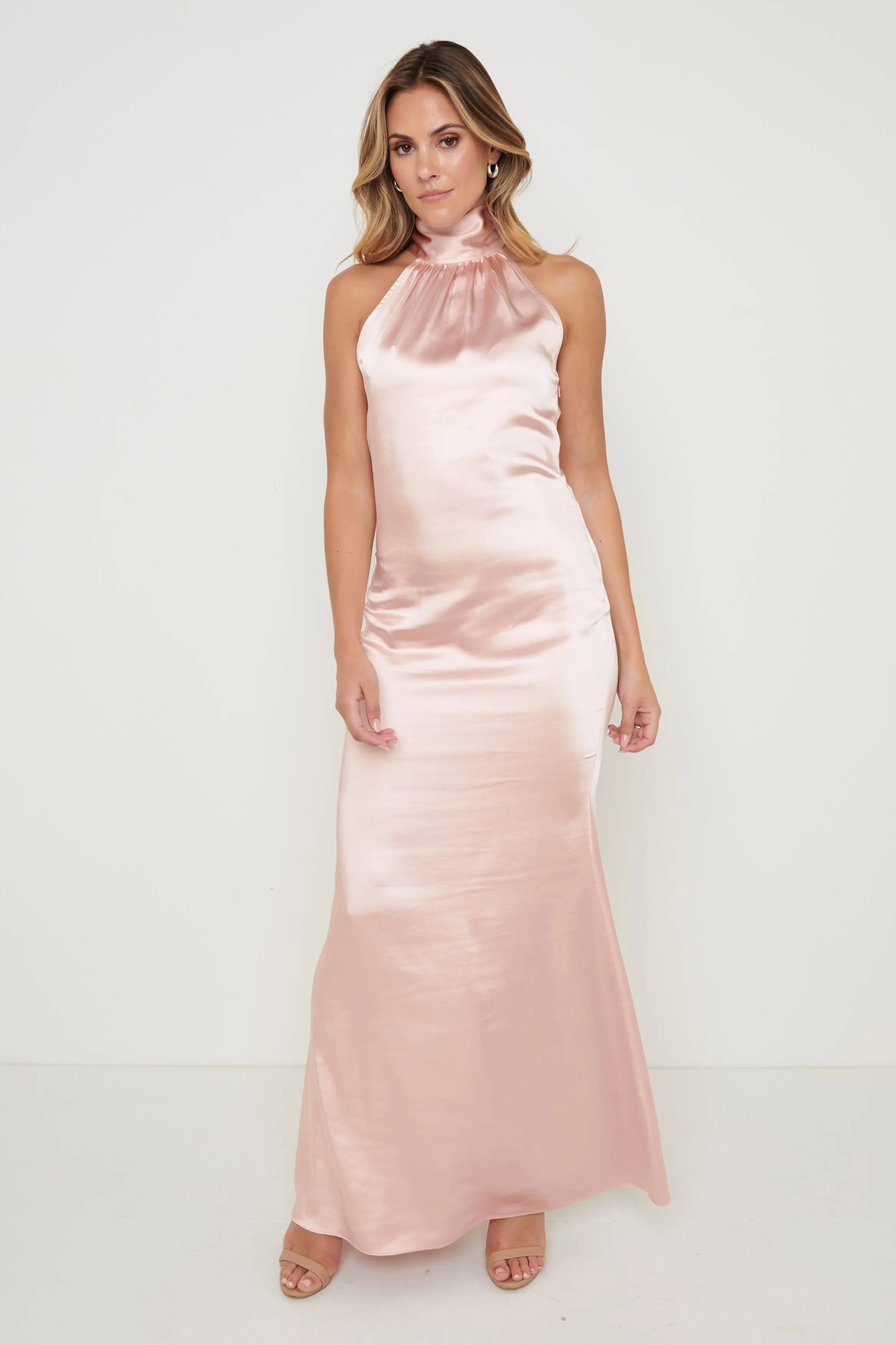 Odelle Maxi Bridesmaid Dress - Matte True Blush sold by Pretty Lavish product image thumbnail 4