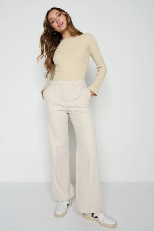 Sky Straight Leg Trousers - Stone sold by Pretty Lavish
