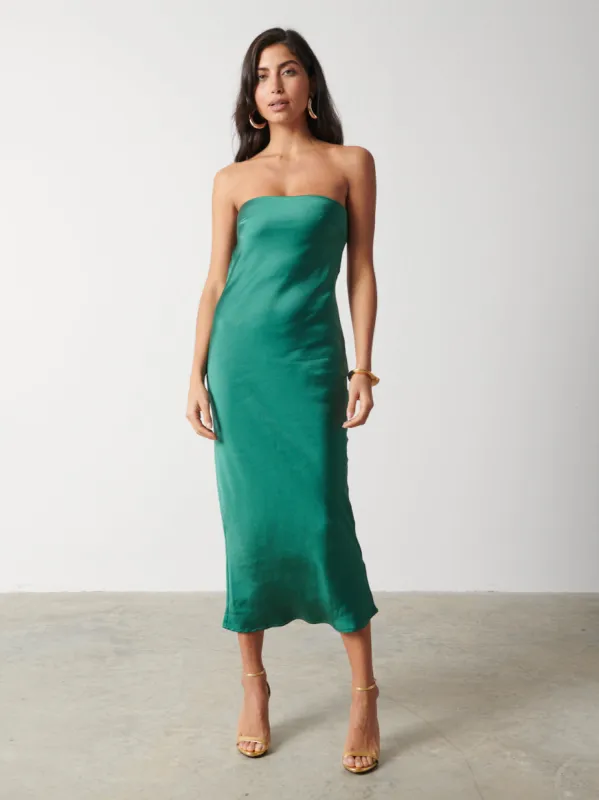Heather Bandeau Dress - Emerald Green sold by Pretty Lavish