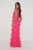 Piper Ruffle Maxi Dress - Fuchsia sold by Pretty Lavish