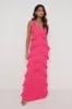 Piper Ruffle Maxi Dress - Fuchsia sold by Pretty Lavish