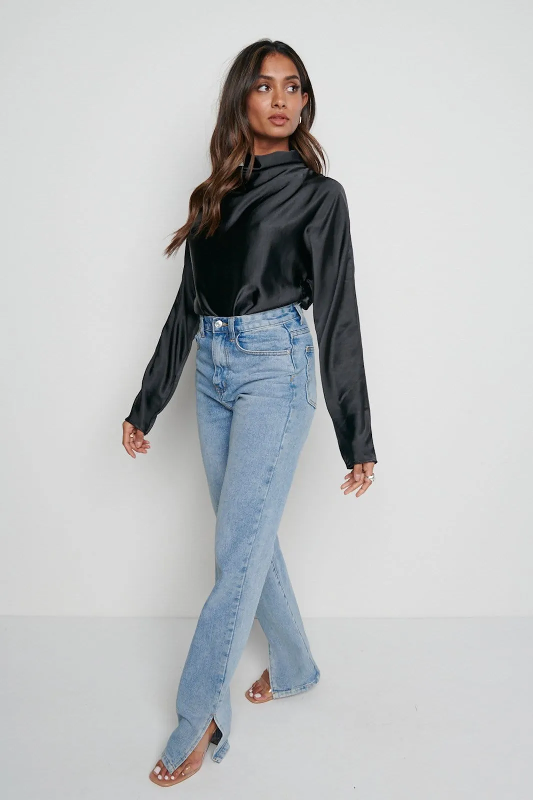 Bonnie High Neck Backless Blouse - Black sold by Pretty Lavish product image thumbnail 5