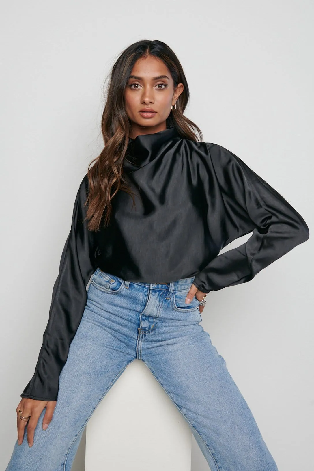 Bonnie High Neck Backless Blouse - Black sold by Pretty Lavish product image thumbnail 3
