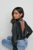 Bonnie High Neck Backless Blouse - Black sold by Pretty Lavish