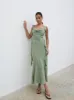 Rya Ruffle Midaxi Dress - Green sold by Pretty Lavish