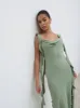 Rya Ruffle Midaxi Dress - Green sold by Pretty Lavish