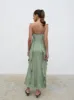 Rya Ruffle Midaxi Dress - Green sold by Pretty Lavish