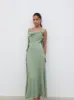 Rya Ruffle Midaxi Dress - Green sold by Pretty Lavish