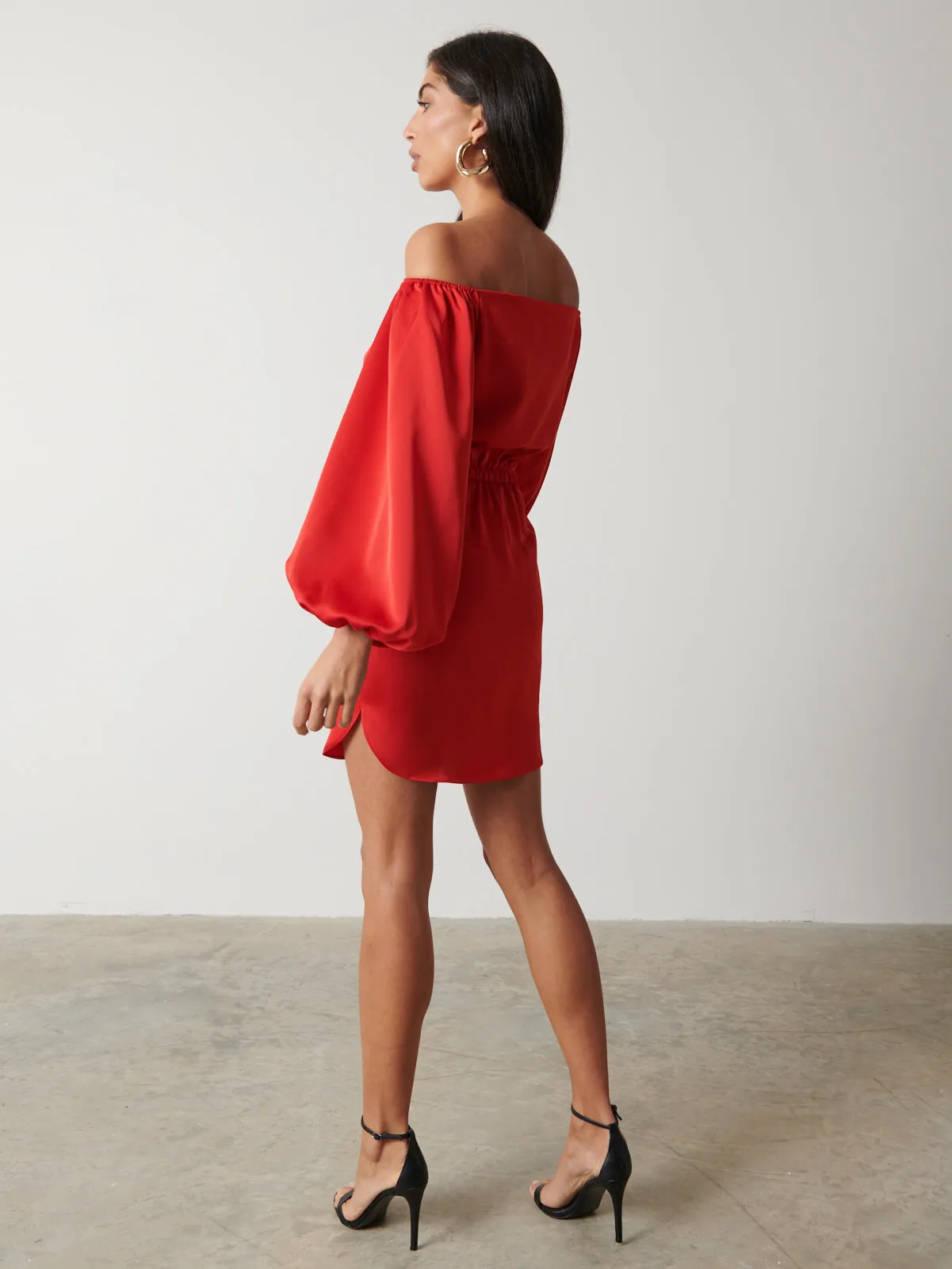 Fern Bardot Mini Dress - Scarlet Red sold by Pretty Lavish product image thumbnail 5