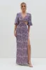 Ainsley Cut Out Maxi Dress - Iris Zebra sold by Pretty Lavish