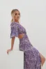 Ainsley Cut Out Maxi Dress - Iris Zebra sold by Pretty Lavish