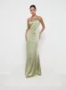 Amelia Maxi Bridesmaid Dress - Matte Olive sold by Pretty Lavish
