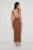 Sutton Contrast Crochet Dress - Brown sold by Pretty Lavish