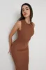 Sutton Contrast Crochet Dress - Brown sold by Pretty Lavish