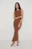 Sutton Contrast Crochet Dress - Brown sold by Pretty Lavish