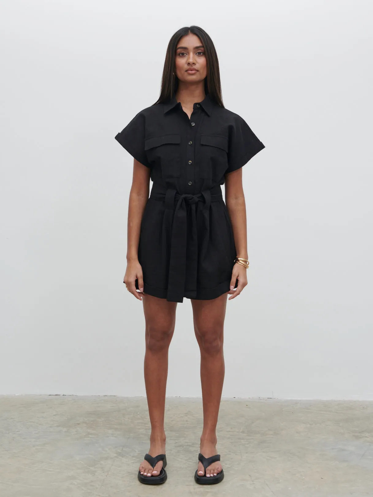 Anica Utility Playsuit - Black sold by Pretty Lavish product image thumbnail 5